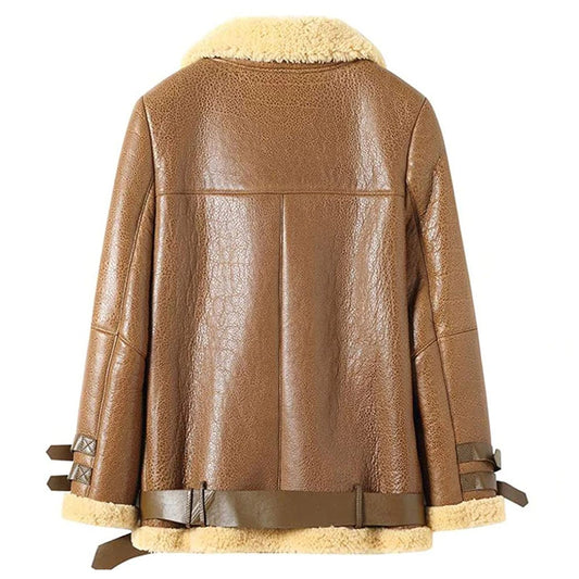 Shearling Sheepskin Bomber Jacket