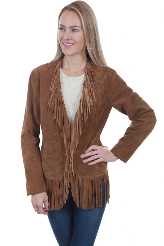 women suede western jacket