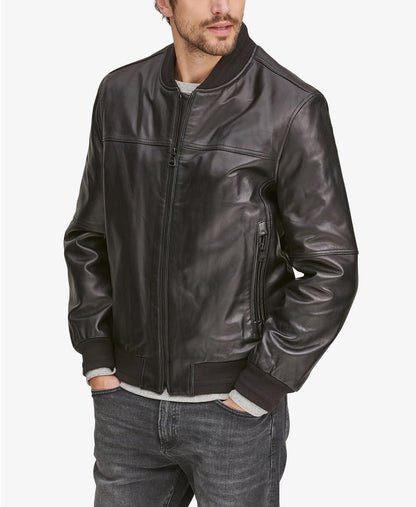 Leather Bomber Jacket