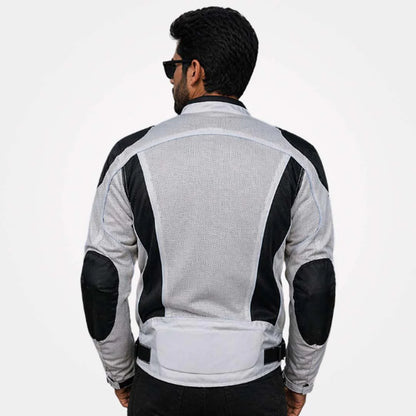 Silver Summer Joy Full Mesh Waterproof Motorcycle Jacket