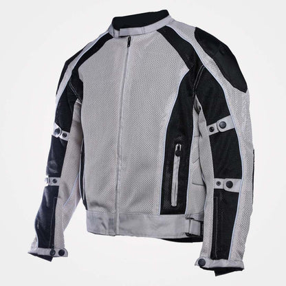 Silver Summer Joy Full Mesh Waterproof Motorcycle Jacket