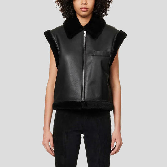 women-black-b3-bomber-shearling-vest