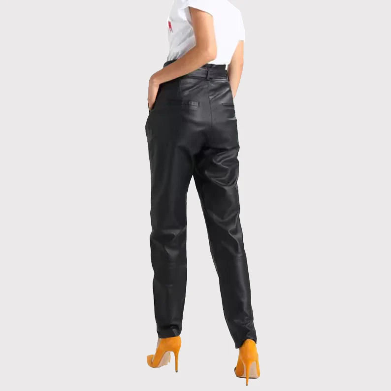 Black Leather Pants Women
