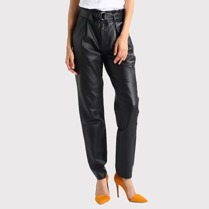 Black Leather Pants Women