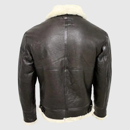 Men's B3 Shearling Sheepskin Bomber Leather Jacket