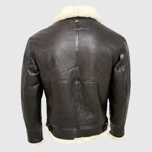 Men's B3 Shearling Sheepskin Bomber Leather Jacket