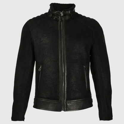 Musky Matt Black Faux Shearling Jacket