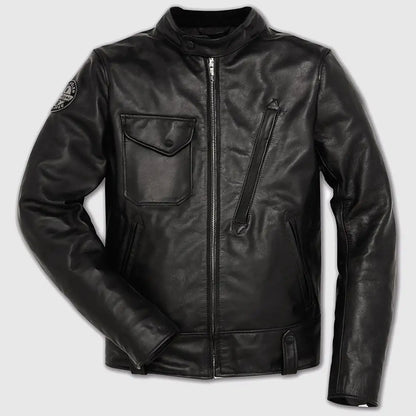 Black Café Racer Leather jacket