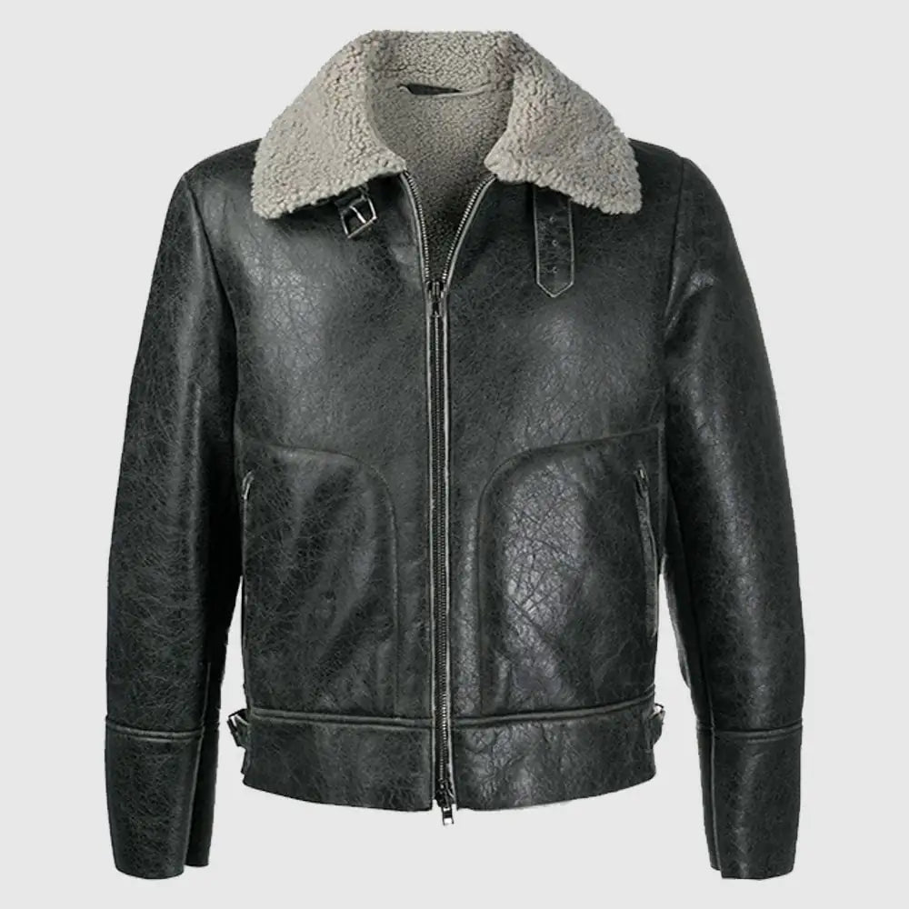 Grey Forest Aviator Jacket sheepskin jacket shearling jacket