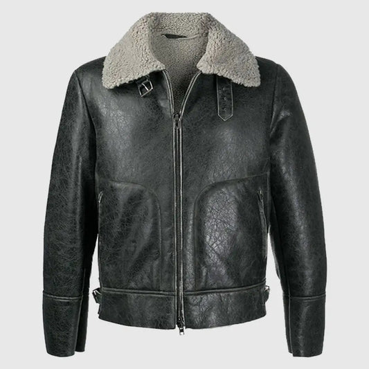 Grey Forest Aviator Jacket sheepskin jacket shearling jacket