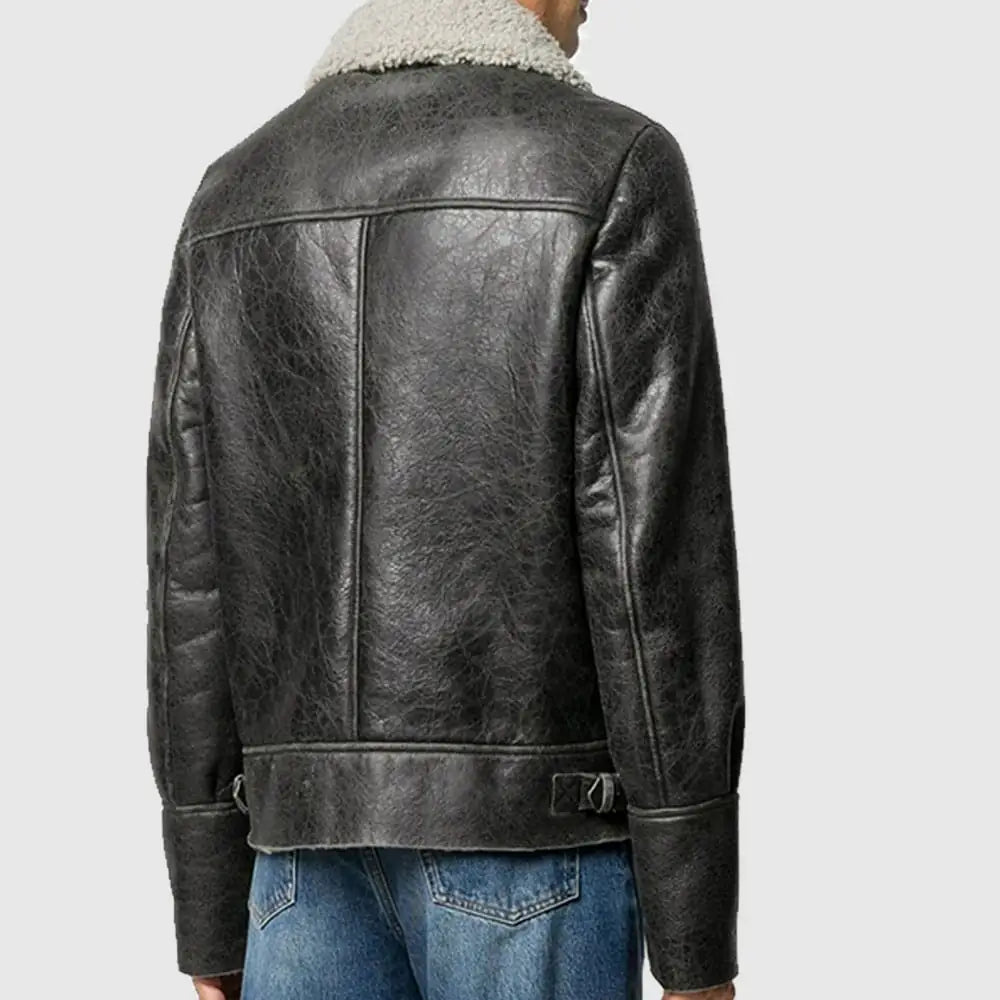 Grey Forest Aviator Jacket sheepskin jacket shearling jacket
