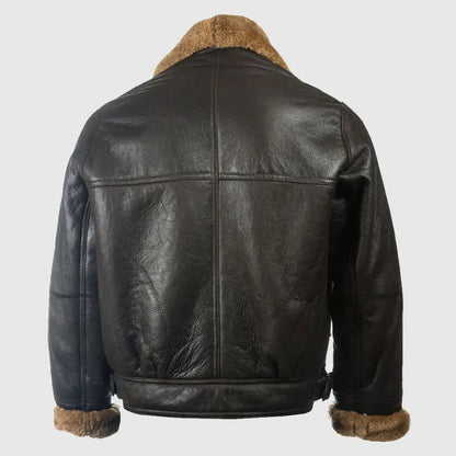 Men’s Black B3 Sheepskin Aviator Jacket