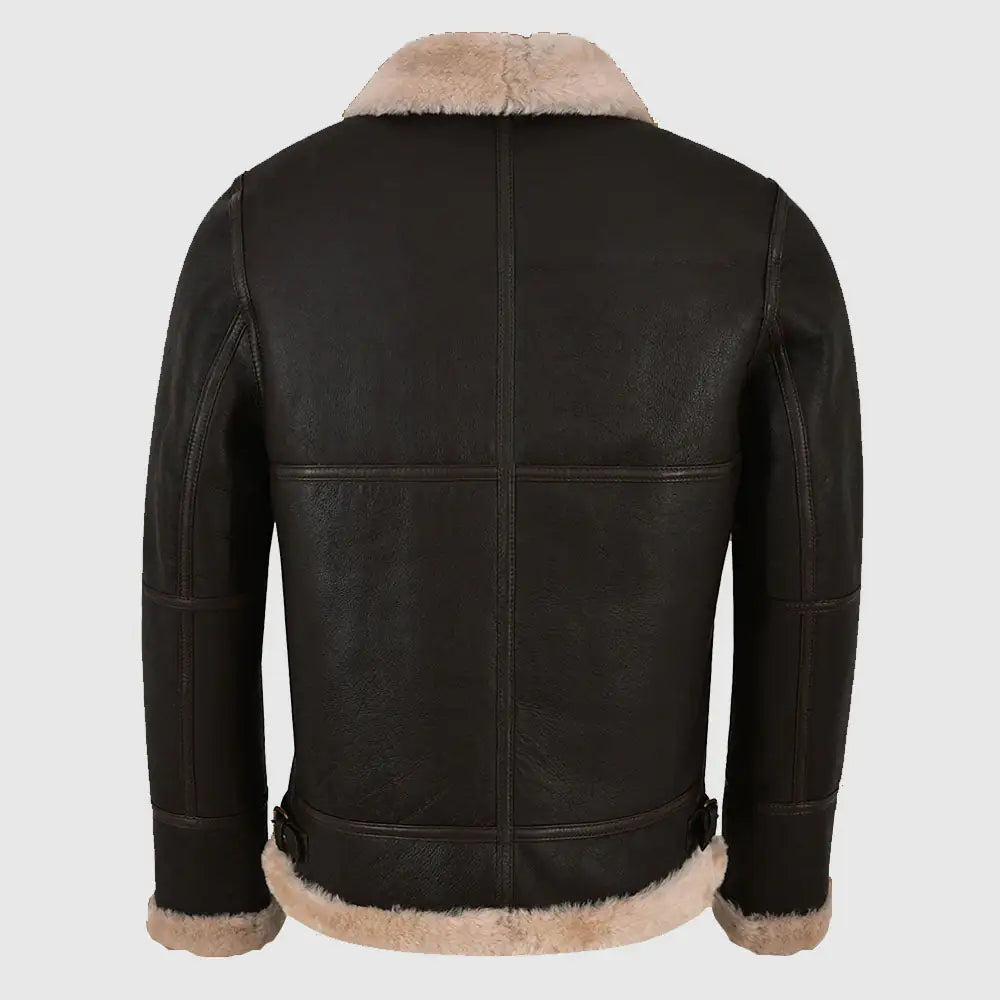 Men Black Sheepskin Jacket