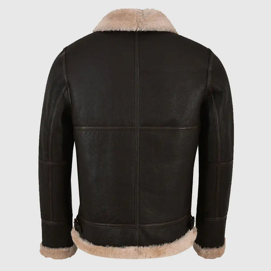Men Black Sheepskin Jacket