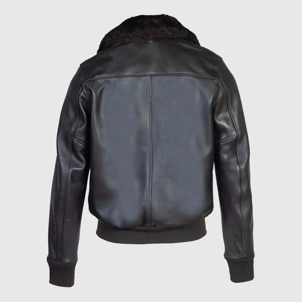 Men’s Cowhide Slim Fit Bomber Jacket