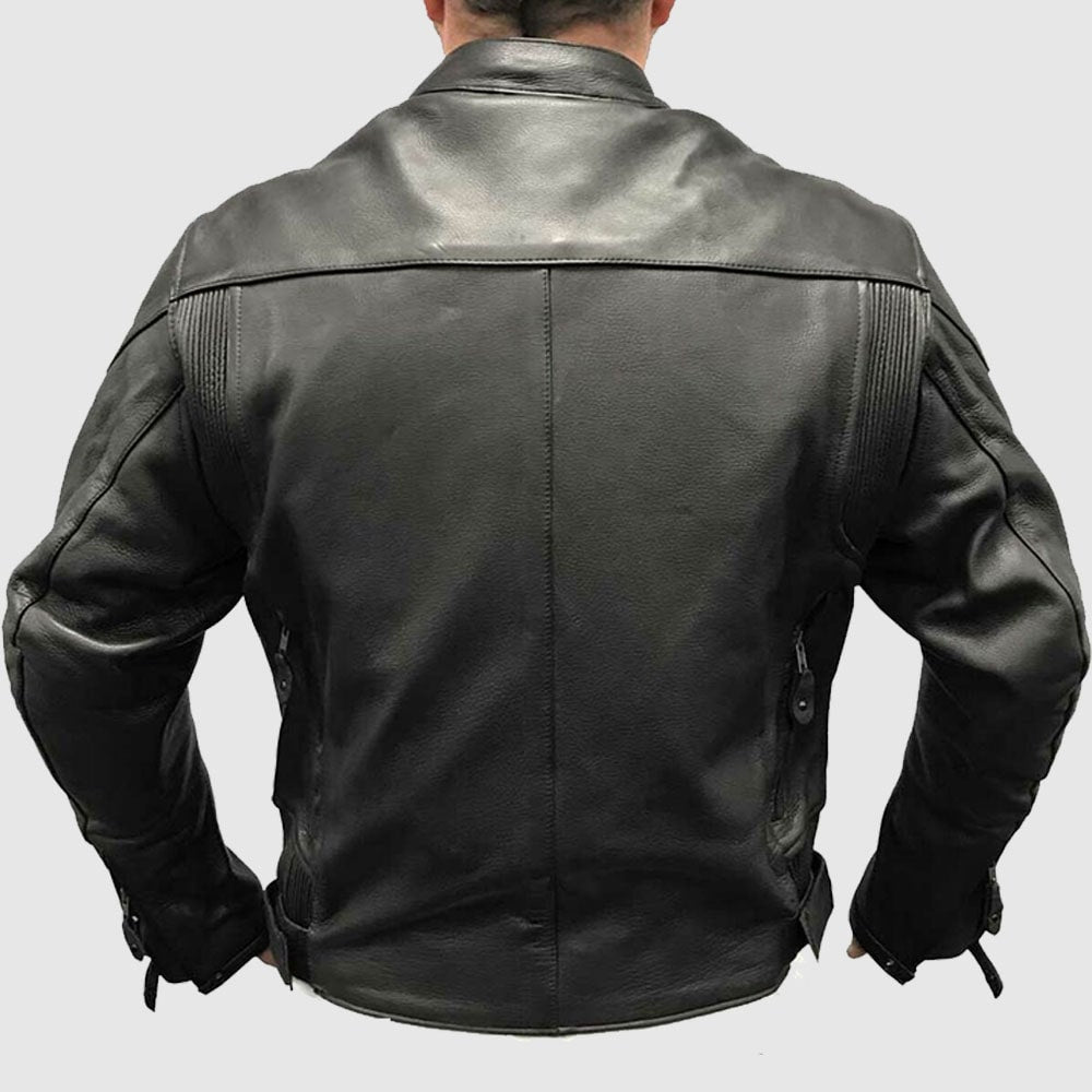 Redline Men's Armor Cowhide Leather Sport Motorcycle Jacket