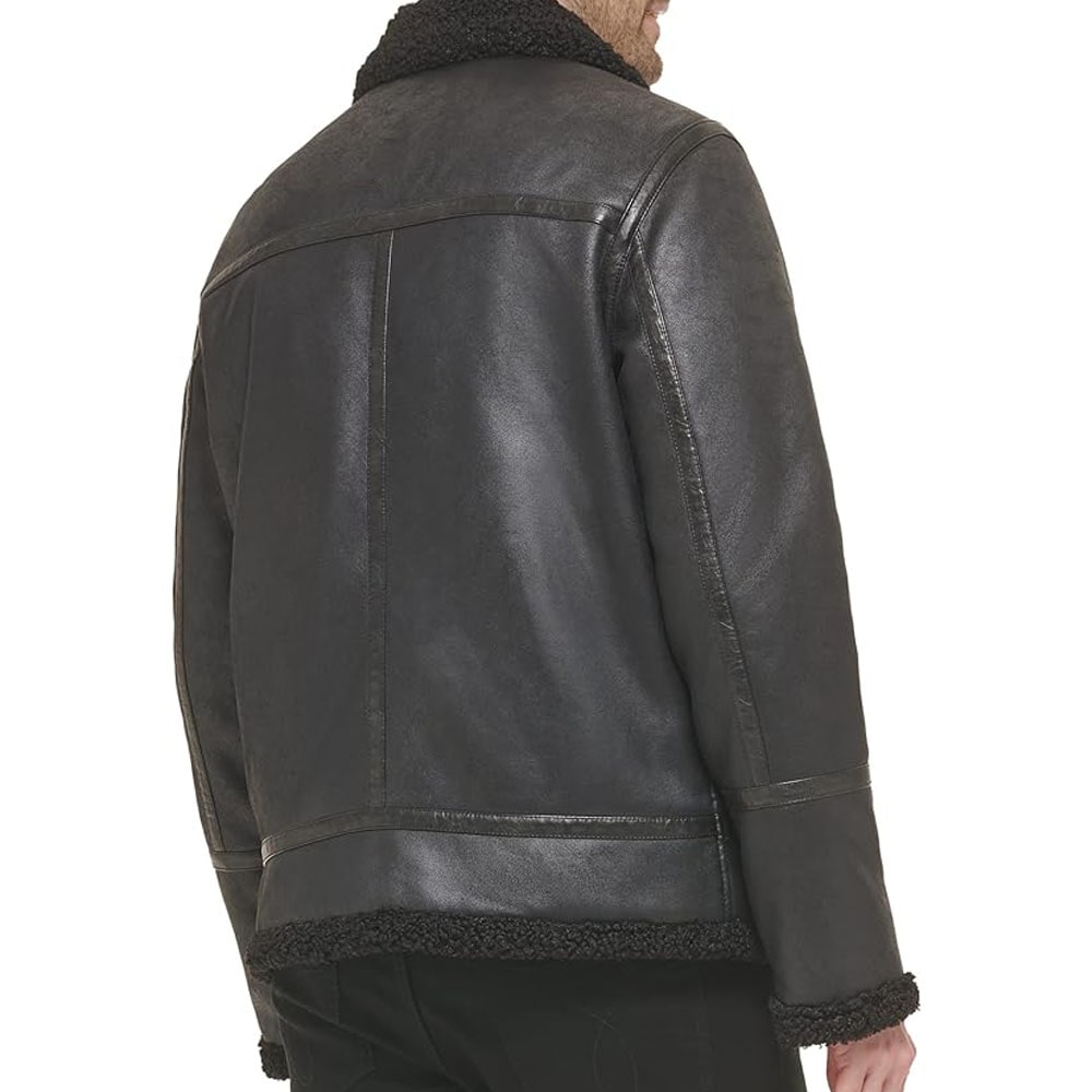 Calvin Klein Men's B-3 Faux Shearling Jacket