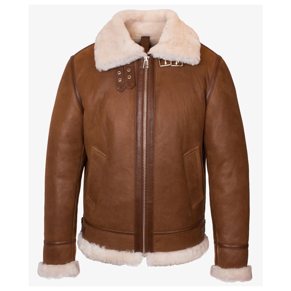 Men’s Brown Aviator Leather Jacket