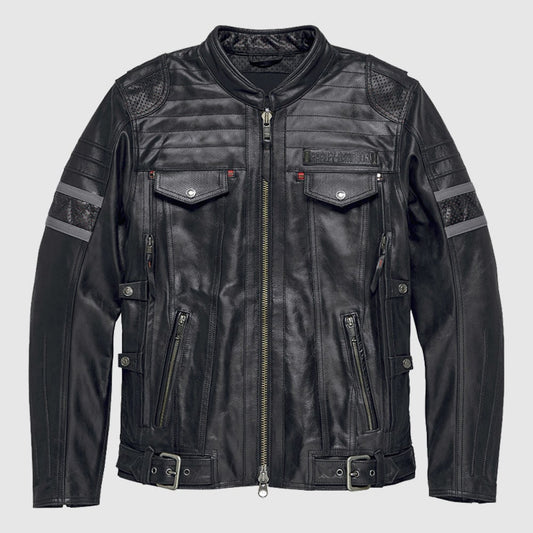 Harley-Davidson Men's Wick Twister Leather Riding Jacket