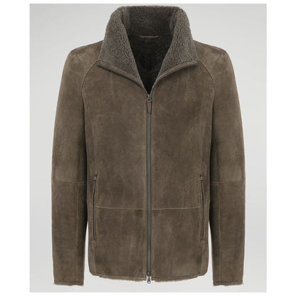 LEO - Grey Stone Shearling Jacket