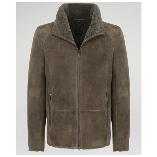 LEO - Grey Stone Shearling Jacket
