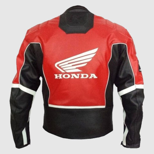 Honda Mens Motorcycle Leather Jacket