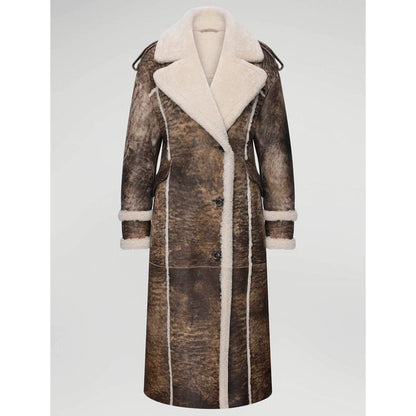 Morgane Jungle Brown Shearling Coat