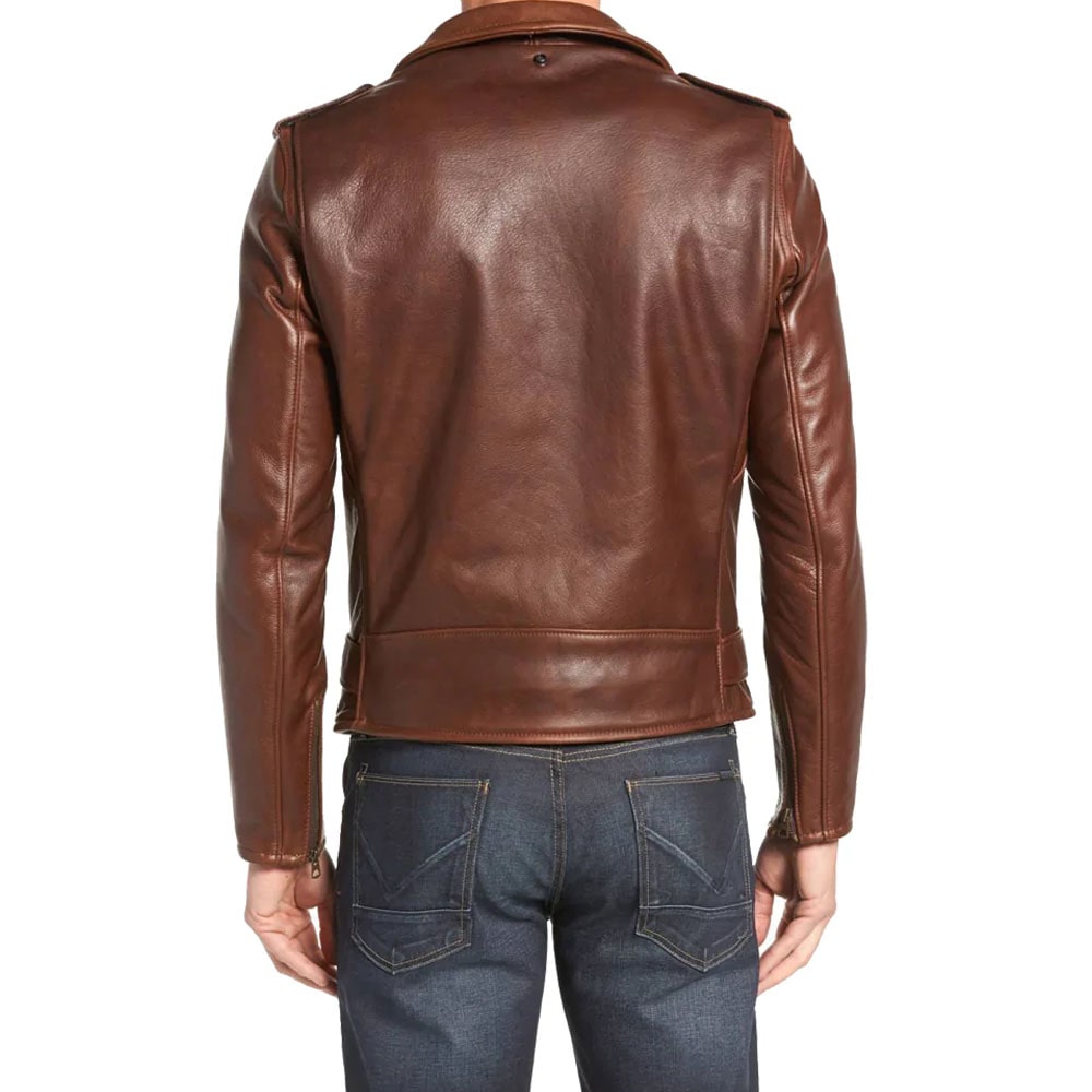 Men Slim Fit Biker Leather Jacket