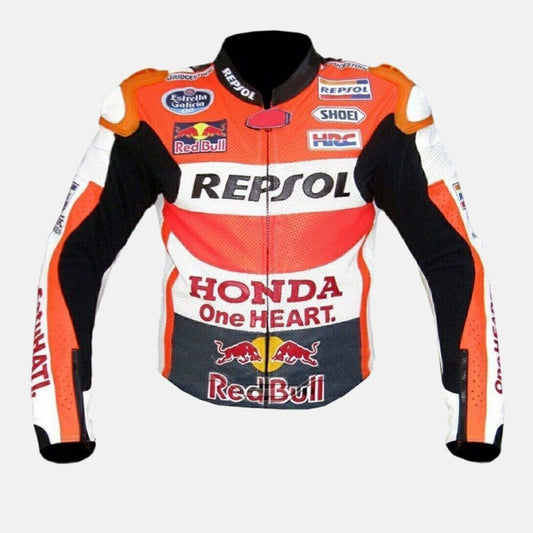 Honda Repsol One Heart Racing Motorbike Motogp Leather Jacket