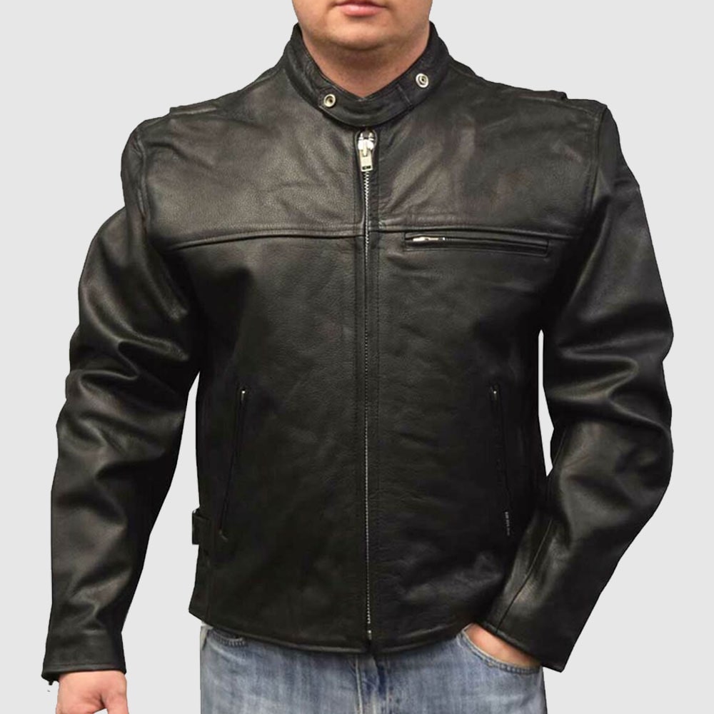 Redline Men's Lightweight Zip Out Liner Cowhide Leather Jacket