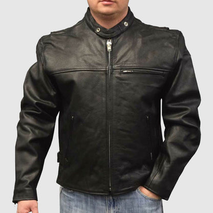 Redline Men's Lightweight Zip Out Liner Cowhide Leather Jacket