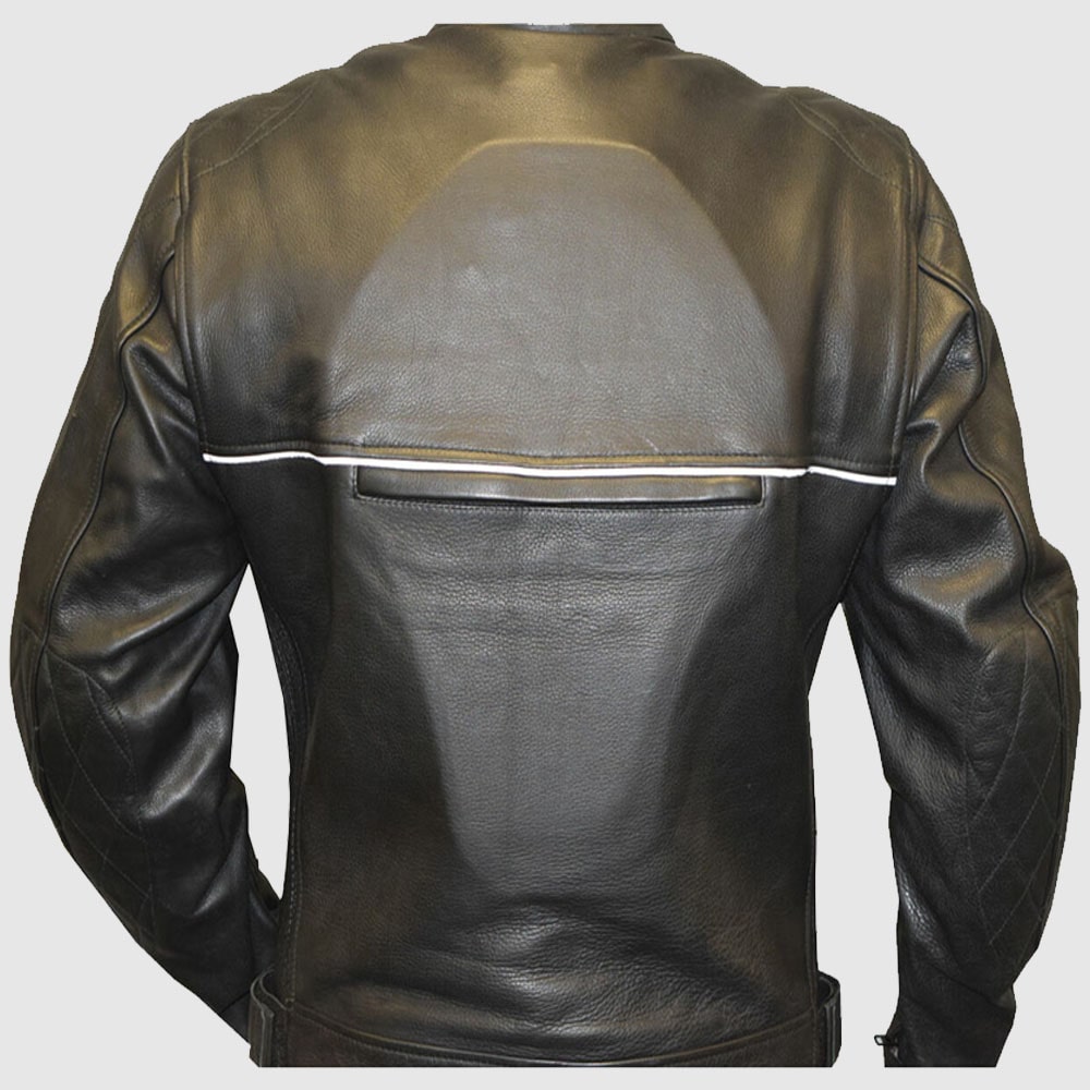 Redline Men's Cowhide Leather European Motorcycle Jacket