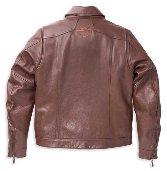 Harley-Davidson Men's Portage Midweight Leather Jacket - Brown