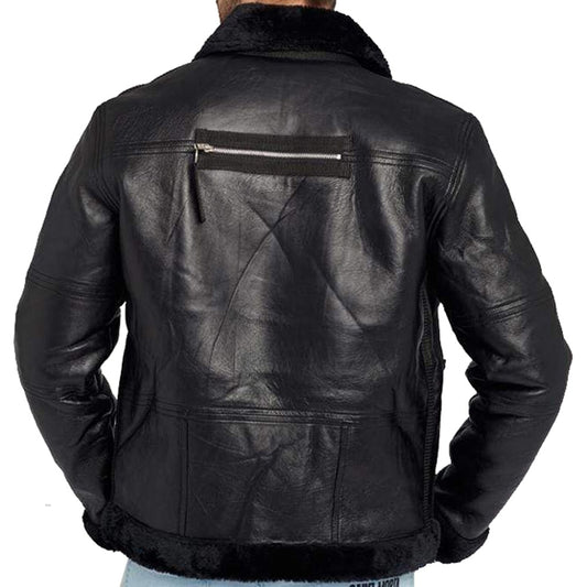 Motorcycle Shearling Leather Jacket