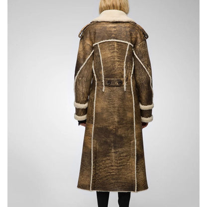 Morgane Jungle Brown Shearling Coat