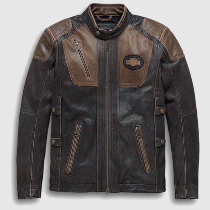 Men's H-D Triple Vent System Trostel Leather Jacket