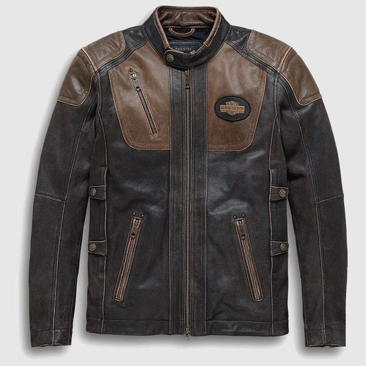 Men's H-D Triple Vent System Trostel Leather Jacket