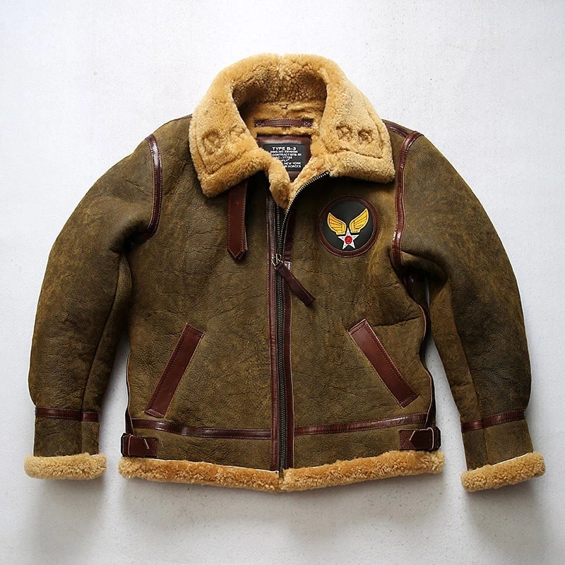 Classic B3 winter thick sheep fur jacket