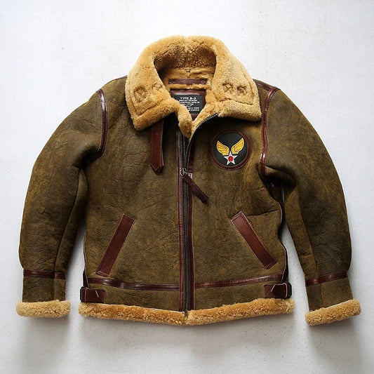 Classic B3 winter thick sheep fur jacket