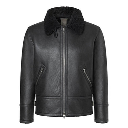 Grained Pilot Jacket Crafted In Lambski