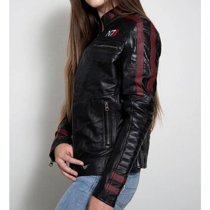 Womens Commander Shepard Mass Effect Leather Jacket