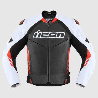 Black-Red High Speed Motorbike Leather Jacket