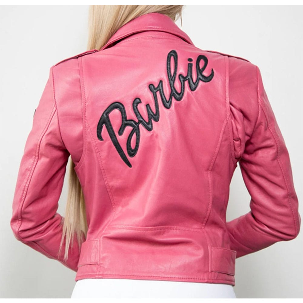 Womens Barbie Doll Pink Leather Jacket