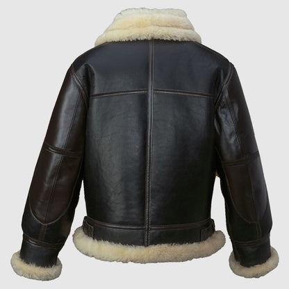 Men Black B3 Bomber Leather Flying Jacket