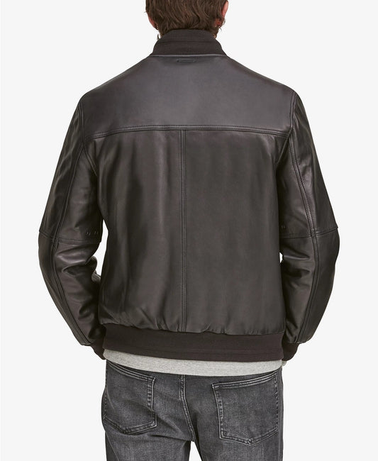 Men's Summit Leather Bomber Jacket