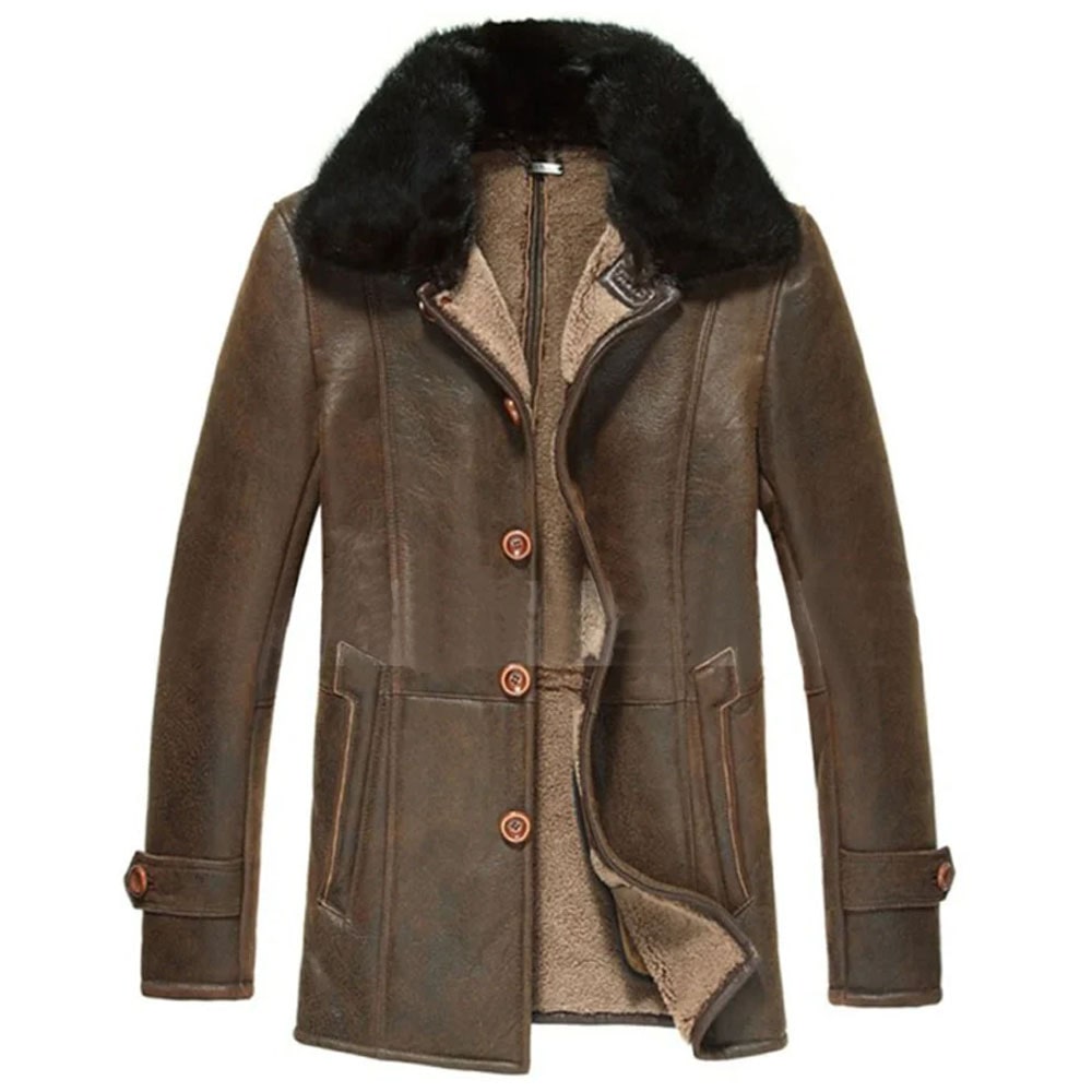 Men's Vintage Shearling Sheepskin Coat