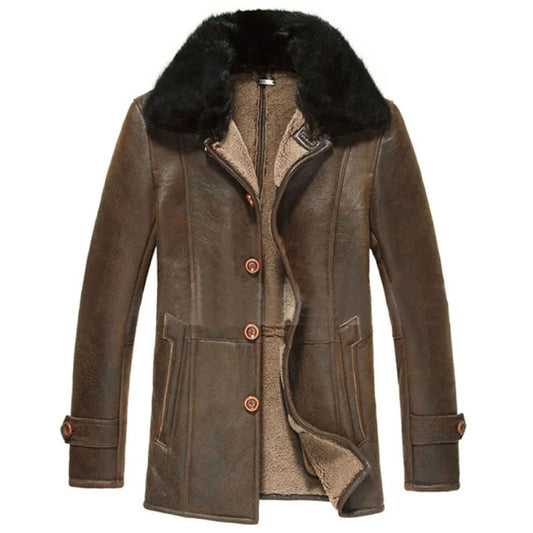 Men's Vintage Shearling Sheepskin Coat