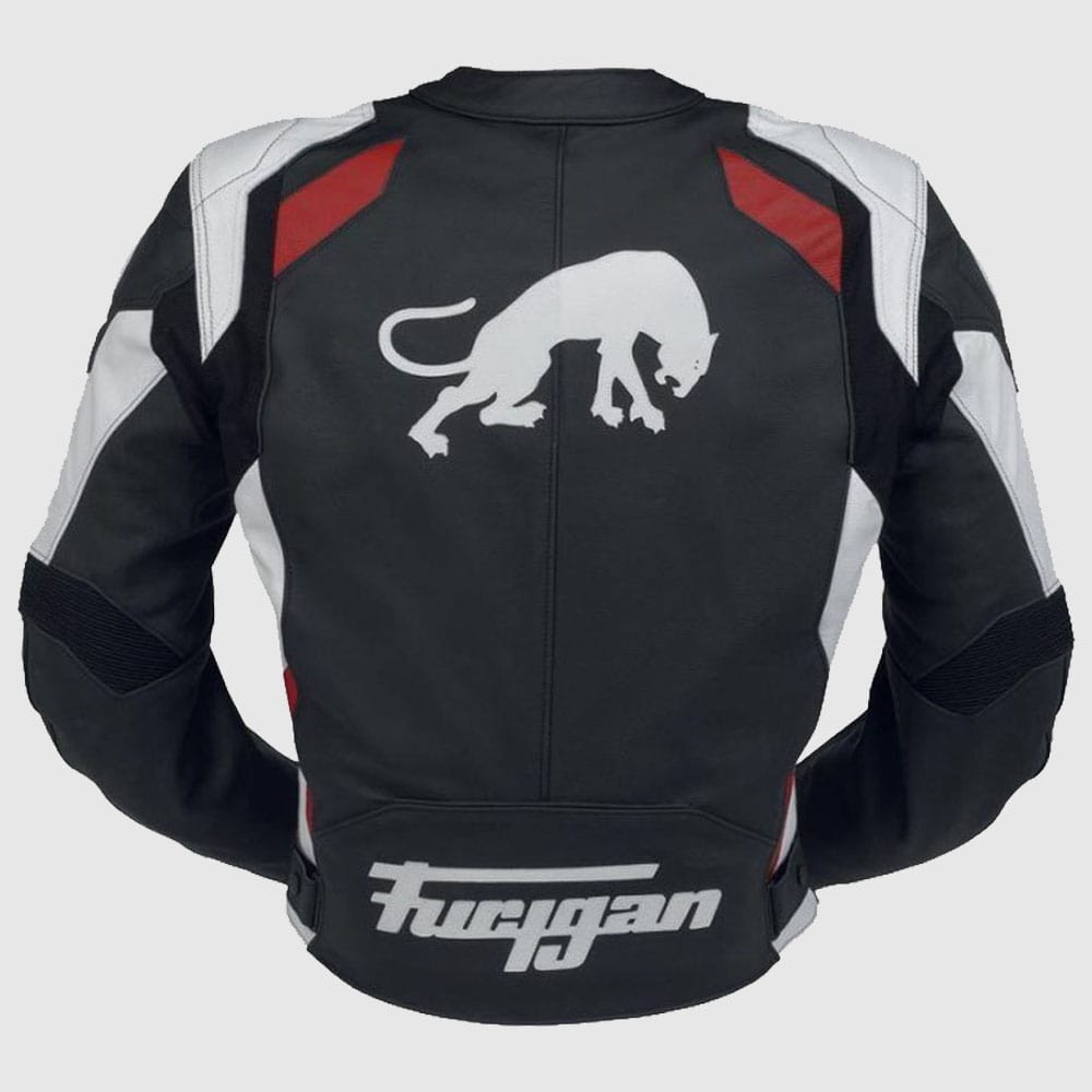 Men’s Furygan Spyder 2015 Red Black Motorbike Racing Leather Jacket