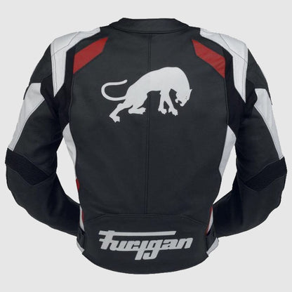 Men’s Furygan Spyder 2015 Red Black Motorbike Racing Leather Jacket