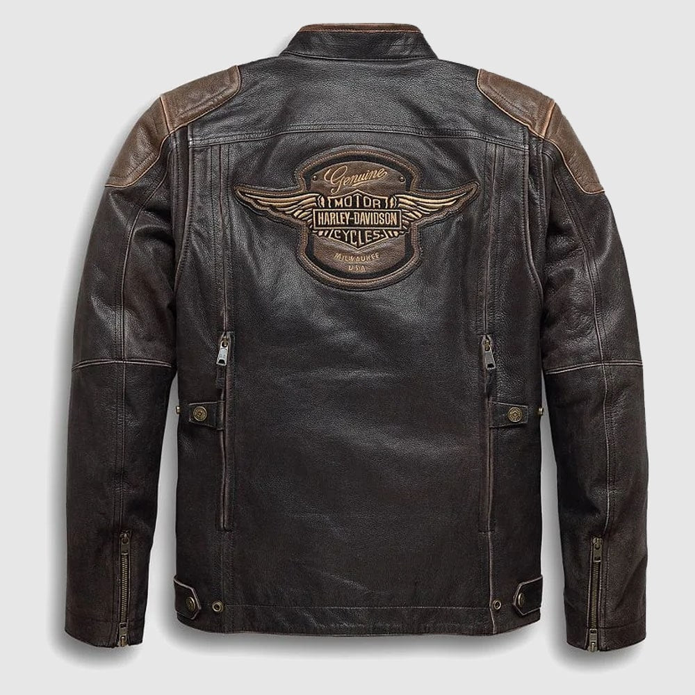 Men's H-D Triple Vent System Trostel Leather Jacket